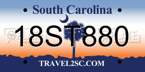 18ST880 South Carolina License Plate