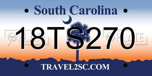 18TS270 South Carolina License Plate