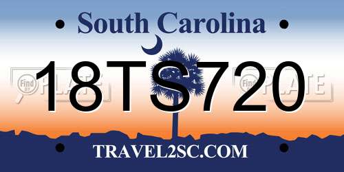 18TS720 South Carolina License Plate