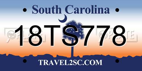 18TS778 South Carolina License Plate