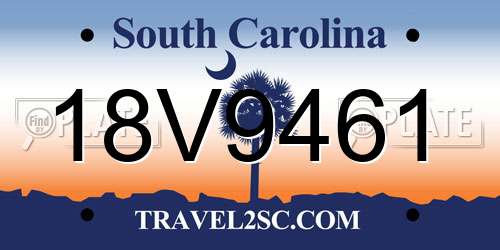 18V9461 South Carolina License Plate