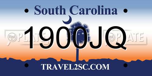 1900JQ South Carolina License Plate