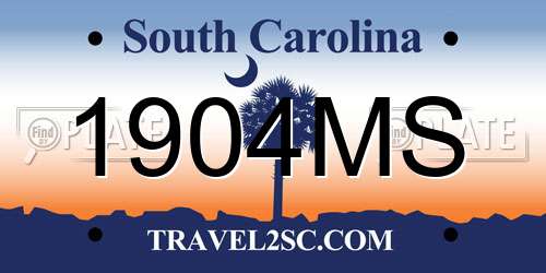 1904MS South Carolina License Plate