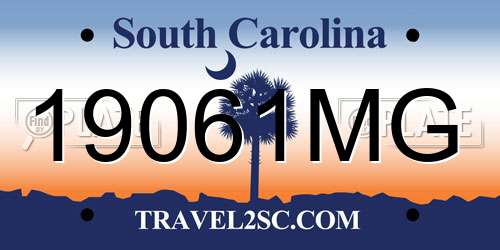 19061MG South Carolina License Plate