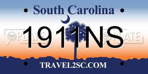 1911NS South Carolina License Plate