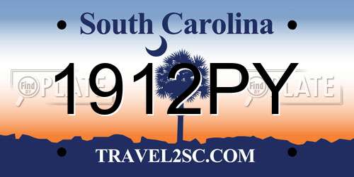 1912PY South Carolina License Plate