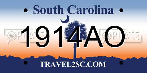 1914AO South Carolina License Plate