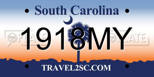 1918MY South Carolina License Plate