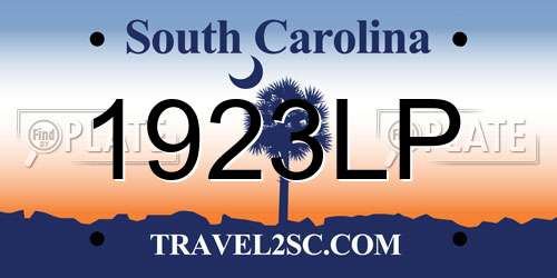 1923LP South Carolina License Plate