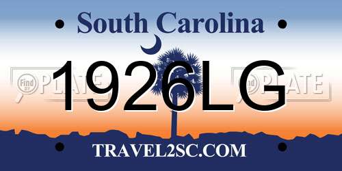 1926LG South Carolina License Plate
