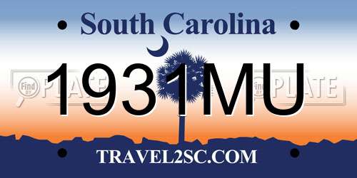 1931MU South Carolina License Plate