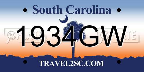 1934GW South Carolina License Plate