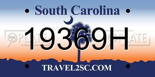 19369H South Carolina License Plate
