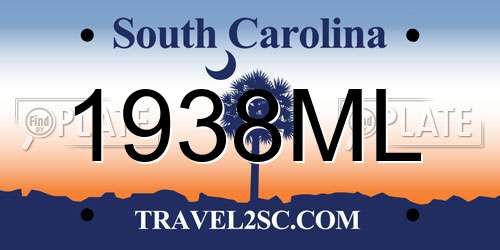 1938ML South Carolina License Plate