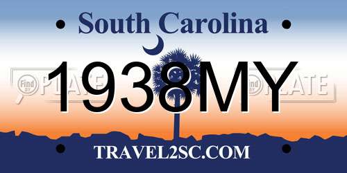 1938MY South Carolina License Plate