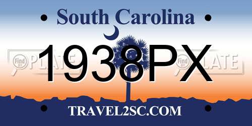 1938PX South Carolina License Plate