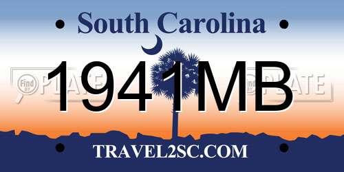 1941MB South Carolina License Plate