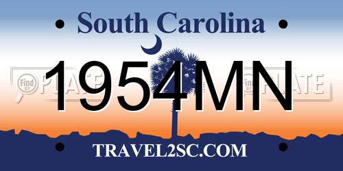 1954MN South Carolina License Plate