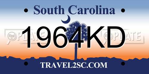 1964KD South Carolina License Plate
