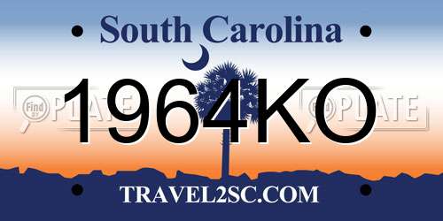 1964KO South Carolina License Plate