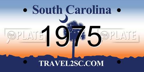 1975 South Carolina License Plate