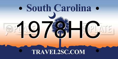 1978HC South Carolina License Plate
