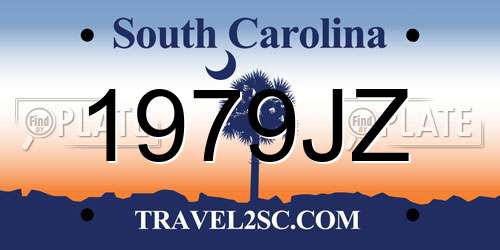 1979JZ South Carolina License Plate