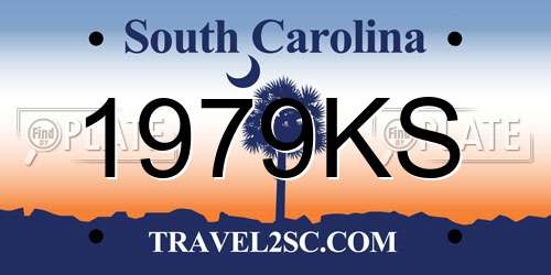 1979KS South Carolina License Plate