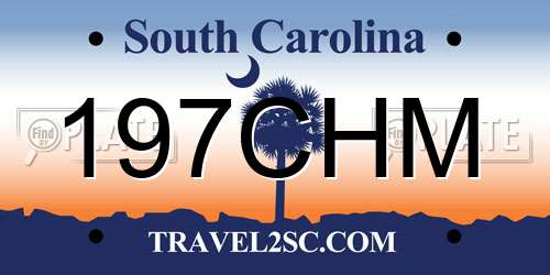 197CHM South Carolina License Plate