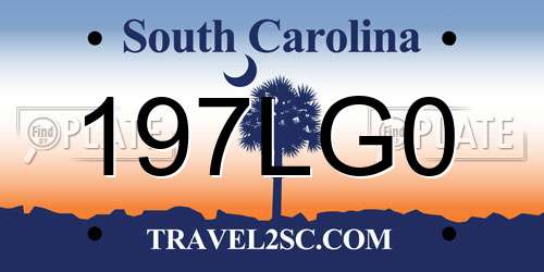 197LG0 South Carolina License Plate