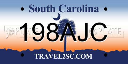 198AJC South Carolina License Plate