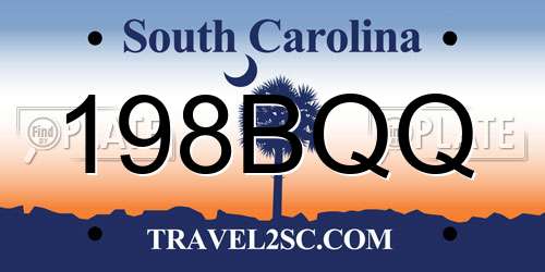 198BQQ South Carolina License Plate