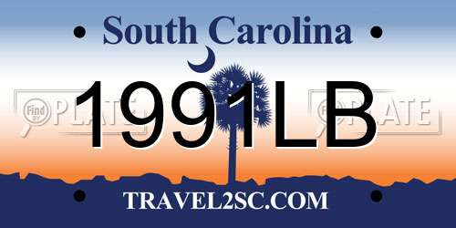 1991LB South Carolina License Plate