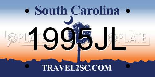 1995JL South Carolina License Plate