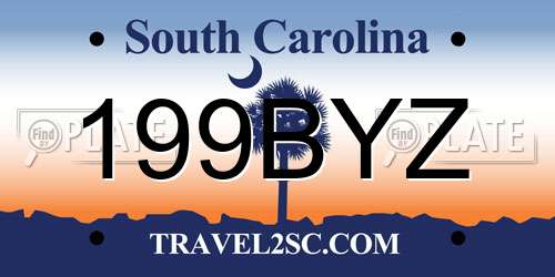 199BYZ South Carolina License Plate