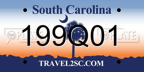 199Q01 South Carolina License Plate