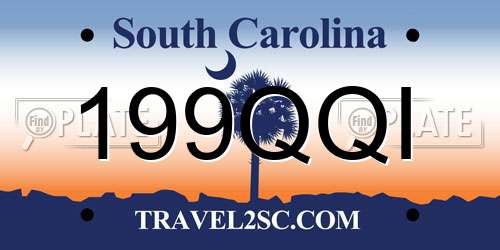 199QQI South Carolina License Plate