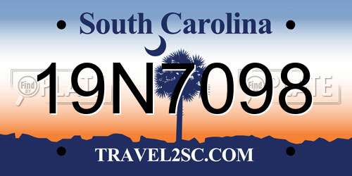 19N7098 South Carolina License Plate