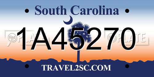 1A45270 South Carolina License Plate