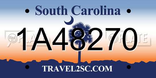 1A48270 South Carolina License Plate