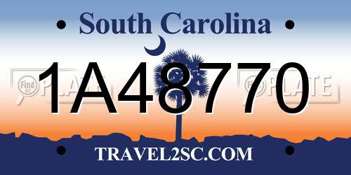 1A48770 South Carolina License Plate