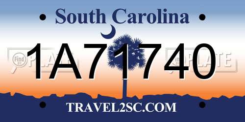 1A71740 South Carolina License Plate
