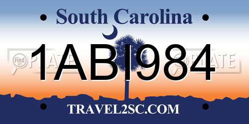 1ABI984 South Carolina License Plate