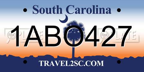 1ABO427 South Carolina License Plate