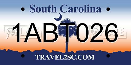 1ABT026 South Carolina License Plate