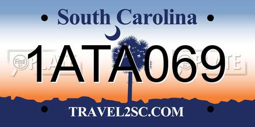 1ATA069 South Carolina License Plate