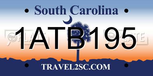 1ATB195 South Carolina License Plate