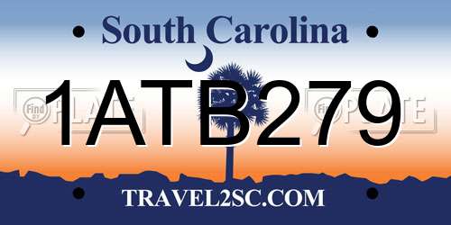 1ATB279 South Carolina License Plate