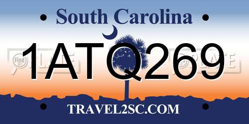 1ATQ269 South Carolina License Plate