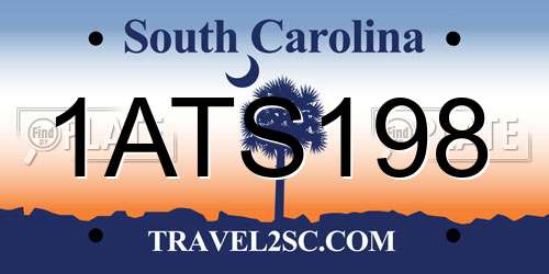 1ATS198 South Carolina License Plate